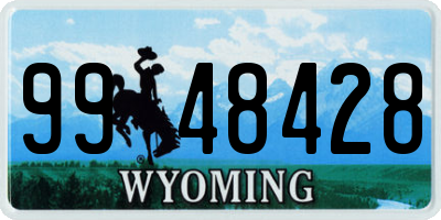 WY license plate 9948428
