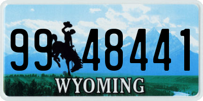 WY license plate 9948441