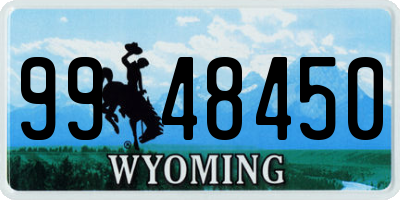 WY license plate 9948450