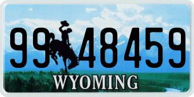 WY license plate 9948459