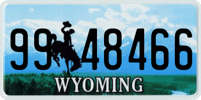 WY license plate 9948466