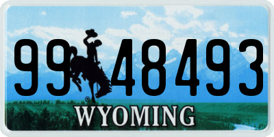 WY license plate 9948493