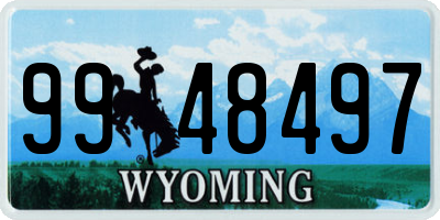 WY license plate 9948497