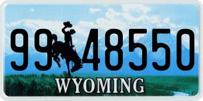 WY license plate 9948550