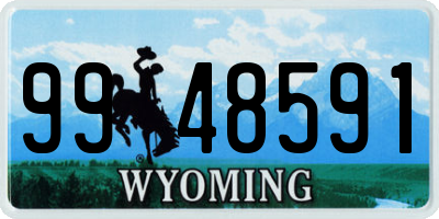 WY license plate 9948591