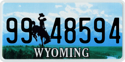 WY license plate 9948594