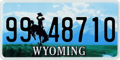 WY license plate 9948710