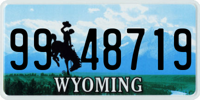 WY license plate 9948719