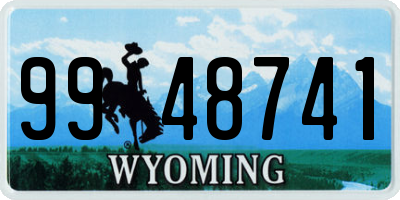 WY license plate 9948741