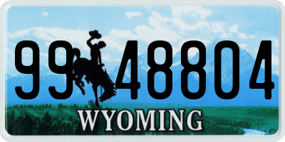 WY license plate 9948804