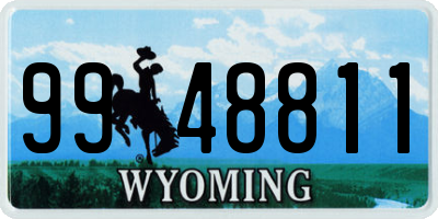 WY license plate 9948811