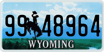 WY license plate 9948964