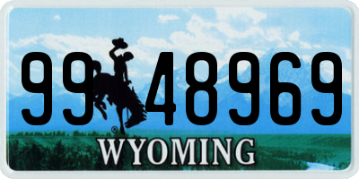WY license plate 9948969