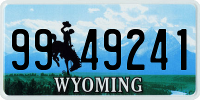 WY license plate 9949241