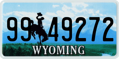 WY license plate 9949272