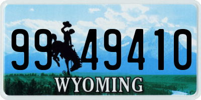 WY license plate 9949410