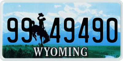 WY license plate 9949490