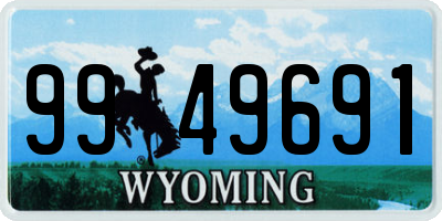 WY license plate 9949691