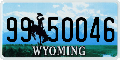 WY license plate 9950046