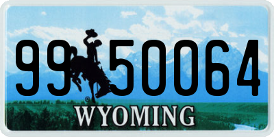 WY license plate 9950064