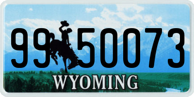WY license plate 9950073