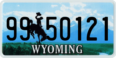 WY license plate 9950121