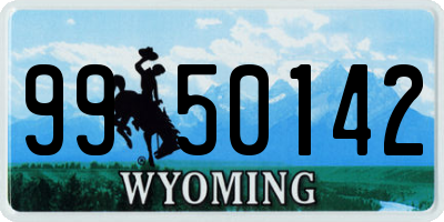 WY license plate 9950142