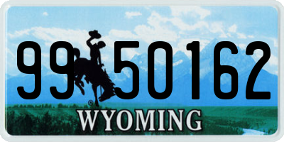 WY license plate 9950162