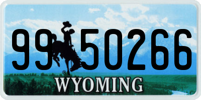 WY license plate 9950266