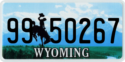 WY license plate 9950267