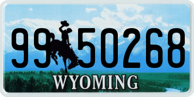 WY license plate 9950268