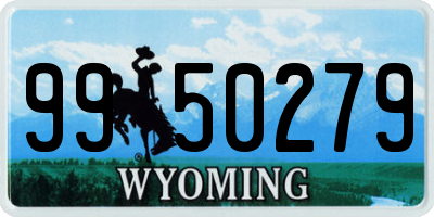 WY license plate 9950279