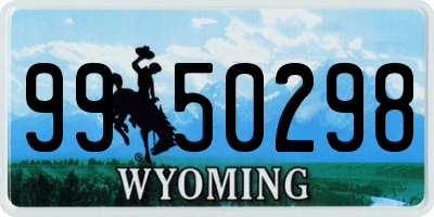 WY license plate 9950298