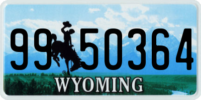 WY license plate 9950364
