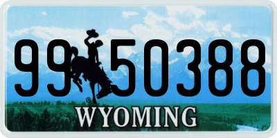 WY license plate 9950388