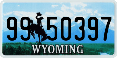 WY license plate 9950397