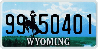 WY license plate 9950401