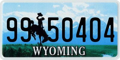 WY license plate 9950404