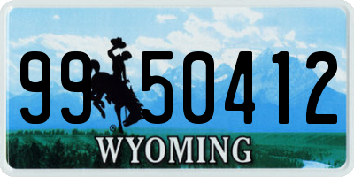 WY license plate 9950412