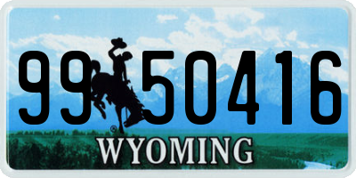 WY license plate 9950416