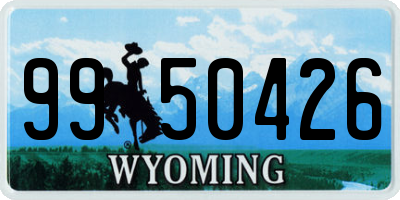 WY license plate 9950426