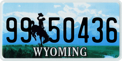 WY license plate 9950436