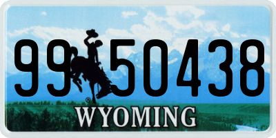 WY license plate 9950438
