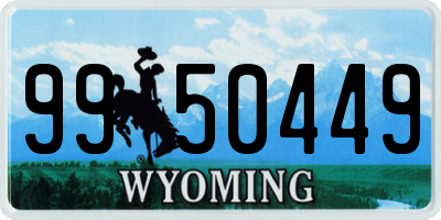 WY license plate 9950449