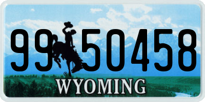 WY license plate 9950458