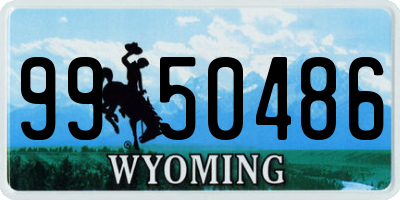 WY license plate 9950486