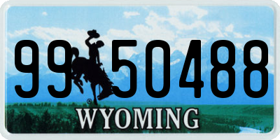 WY license plate 9950488