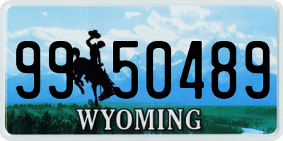WY license plate 9950489
