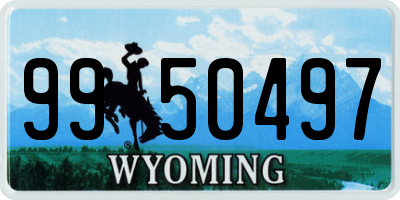 WY license plate 9950497