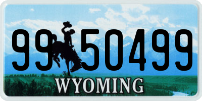 WY license plate 9950499